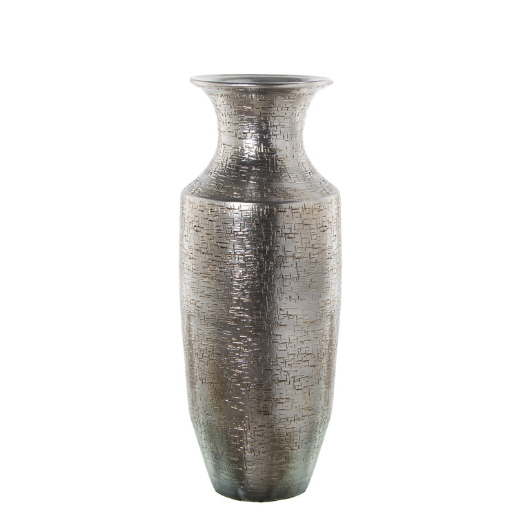 Ivy Bronx 80Cm Silver Ceramic Vase Wayfair.co.uk